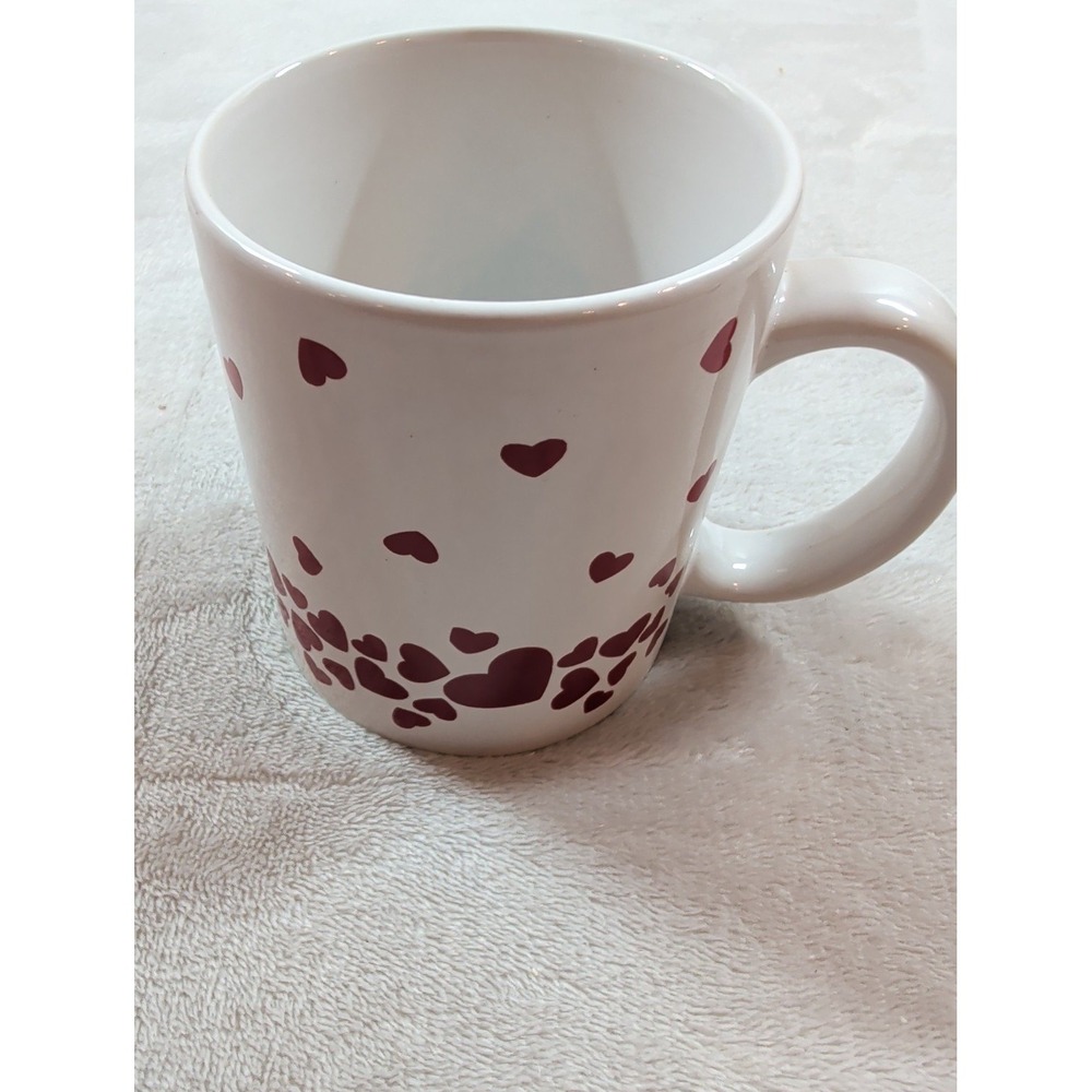 Vintage Artmark Chicago 1998 Red Hearts White Ceramic Coffee Mug Valentines Day - Picture 3 of 7